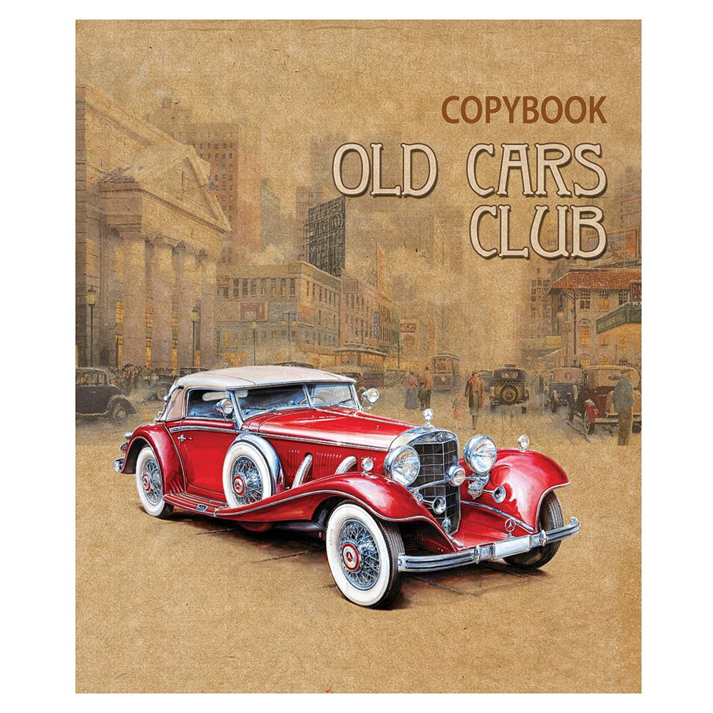 Тетрадь "Old cars club", А5, 48 листов, клетка, ассорти - 4