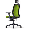 Кресло для руководителя Bestuhl "J1", сетка, ткань, пластик, зеленый  - 3