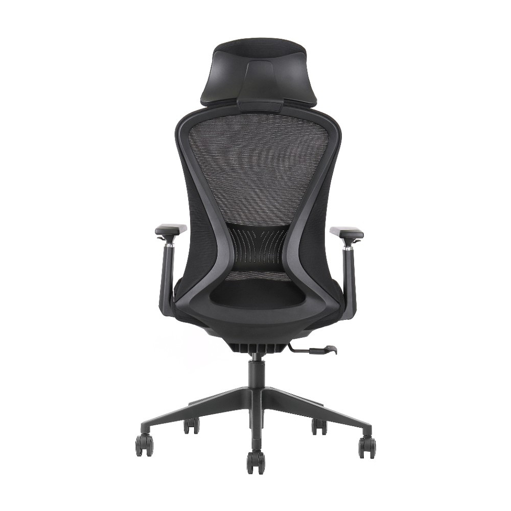 Кресло для руководителя EVOLUTION "OFFICE COMFORT", ткань, сетка, пластик, черный - 6