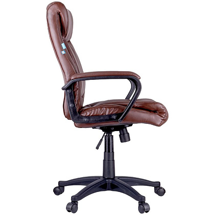 Кресло для руководителя Helmi "HL-E02 Income", экокожа, пластик, коричневый - 3
