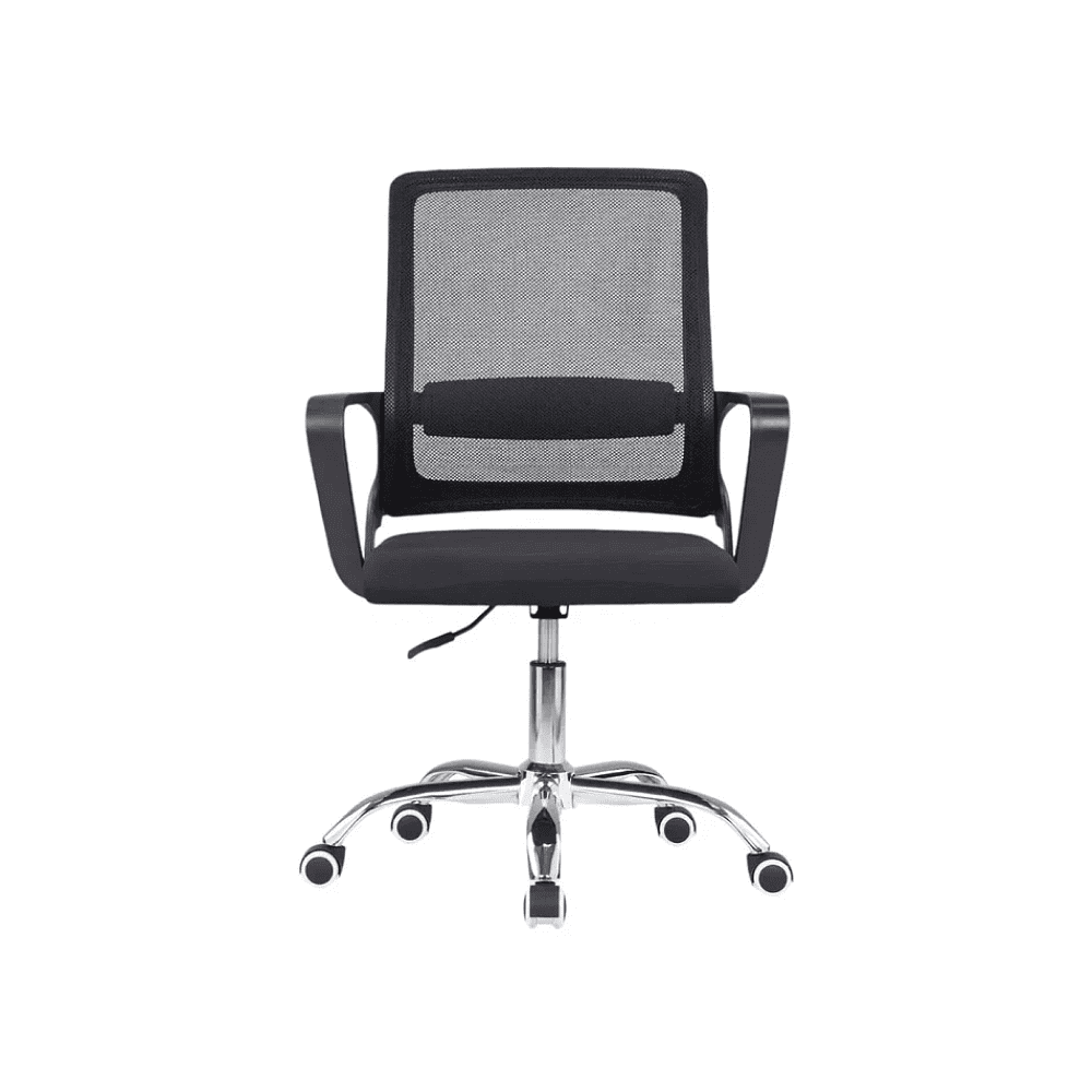 Кресло для персонала SitZone "U-0385 CH", ткань, хром, черный - 4