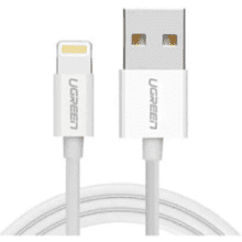 Кабель UGREEN "US155-20730", USB-A 2.0 to Lightning, 2 м, белый