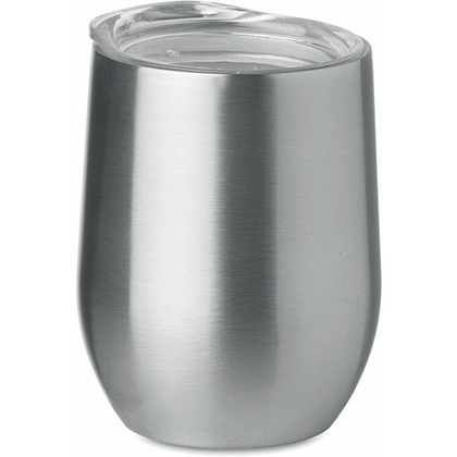 Кружка с крышкой "Chin Chin", металл, 350 мл, серебристый, прозрачный - 2