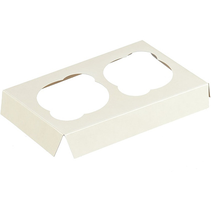 Контейнер бумажный для 2-х маффинов, 200 шт/упак, крафт - 2