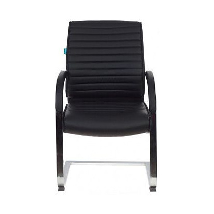 Кресло на полозьях "Бюрократ T-8010-LOW-V", искусственная кожа, черный - 2