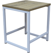 Табурет RION ALLERD, металл, ЛДСП, белый муар, Дуб Нокс