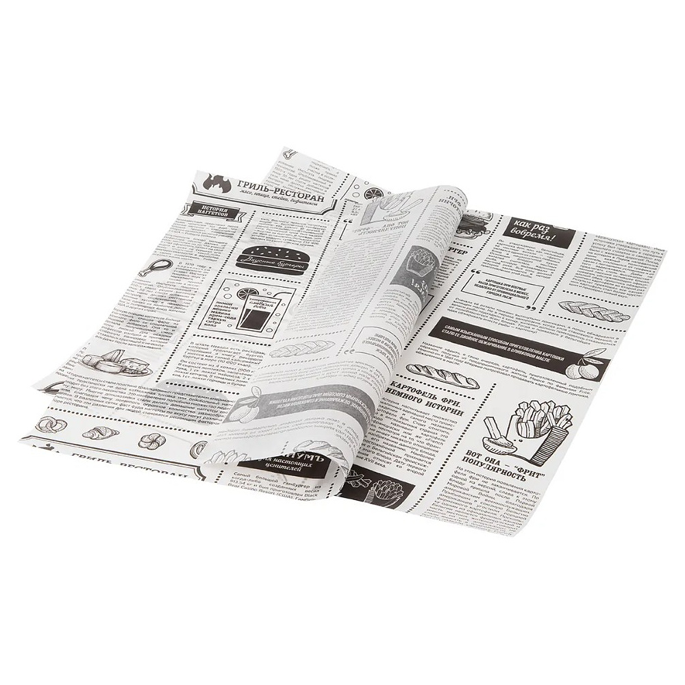 Бумага оберточная Газета, 30,5х30,5 см, парафинированная, 500 листов - 2