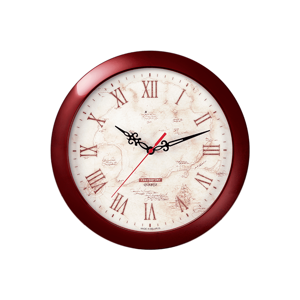 Часы настенные "973889", бордовый