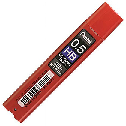 Грифели для автоматического карандаша "AinSTEIN", HB, 0.5 мм, 12 шт