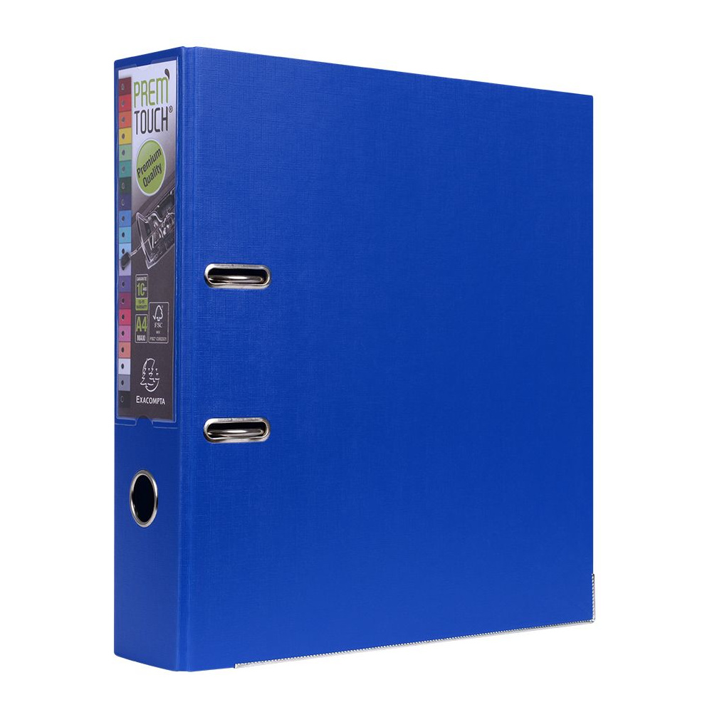 Папка-регистратор "Exacompta", A4, 80 мм, ПВХ, синий