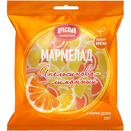 Мармелад "Апельсиново-лимонный", 210 гр
