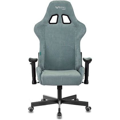 Кресло игровое Бюрократ VIKING "KNIGHT LT28 FABRIC", ткань, металл, серо-голубой  - 5