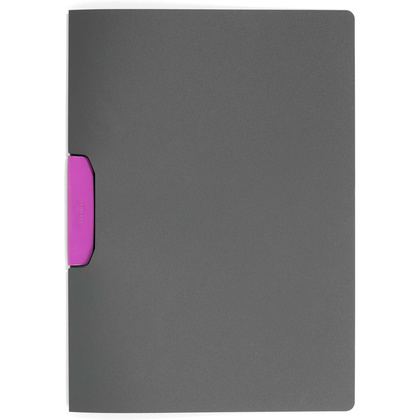 Папка с клипом "Duraswing Color", антрацит, розовый клип