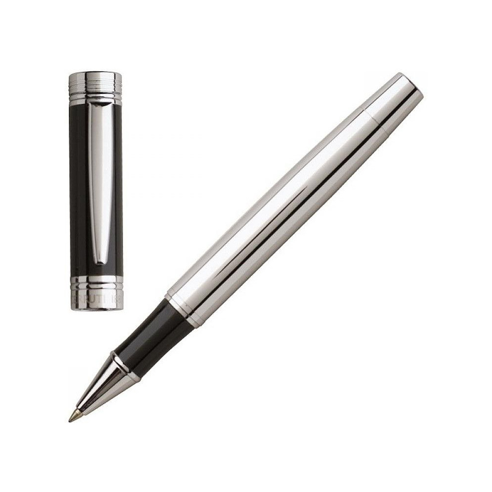 Ручка-роллер "Zoom", 0.5 мм, черный, серебристый, стерж. синий - 4