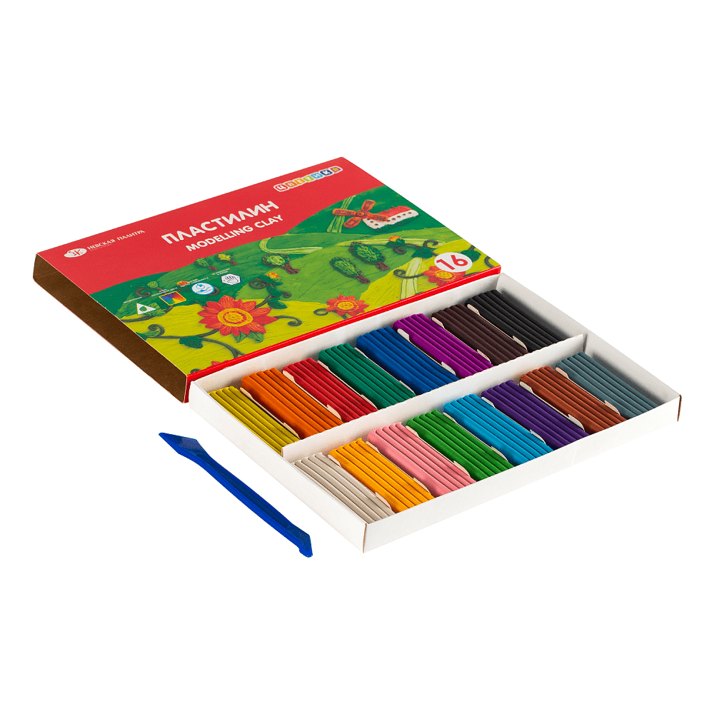 Пластилин "Цветик",16 цветов - 4