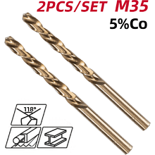 Сверло по металлу Deli RS EDH-MHZ020-E2, 2.0 мм, DIN 338, HSCo 5%, 2 шт.