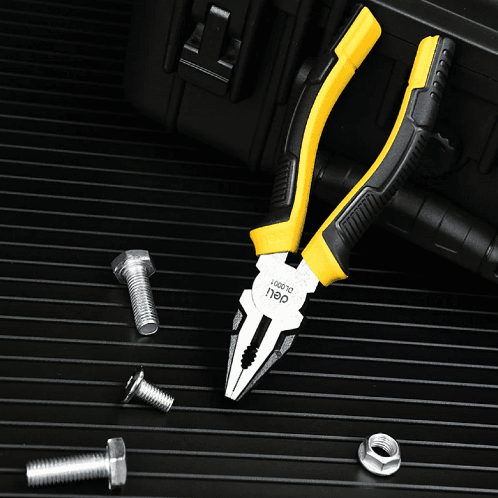 Плоскогубцы Deli YS EDL0001, 160 мм, 2-х компонентные рукоятки - 6