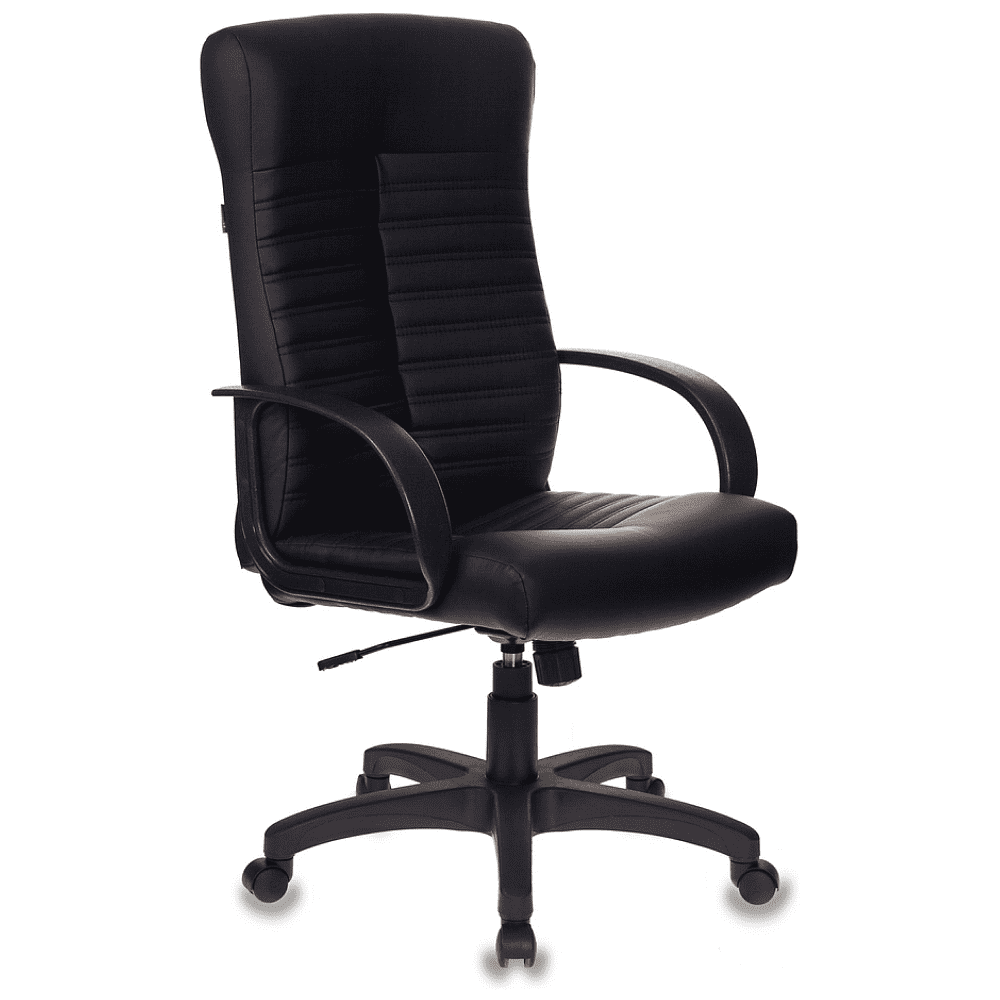 Кресло для руководителя Бюрократ "KB-10LITE", экокожа, пластик, черный