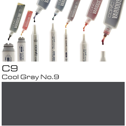 Чернила для заправки маркеров "Copic", C-9 холодный серый №9 - 2