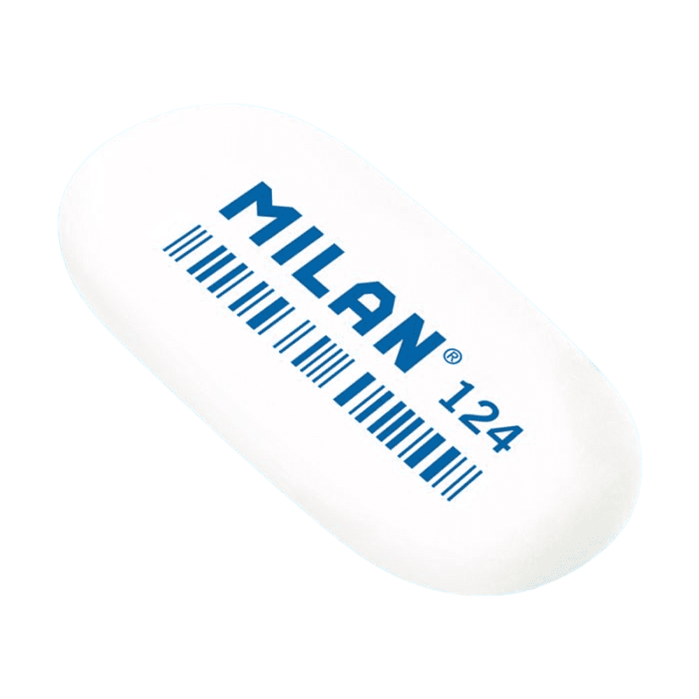 Ластик Milan "124", 1 шт, ассорти