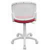 Кресло для детей Бюрократ "CH-W296NX/15-175", ткань, пластик, белый, розовый - 4