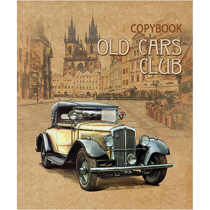 Тетрадь "Old cars club", А5, 48 листов, клетка, ассорти - 2