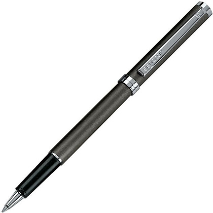 Ручка-роллер "Senator Delgado", 1.0 мм, антрацит, серебристый, стерж. синий