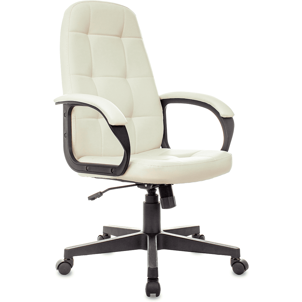 Кресло для руководителя Бюрократ "CH 002", экокожа, пластик, слоновая кость