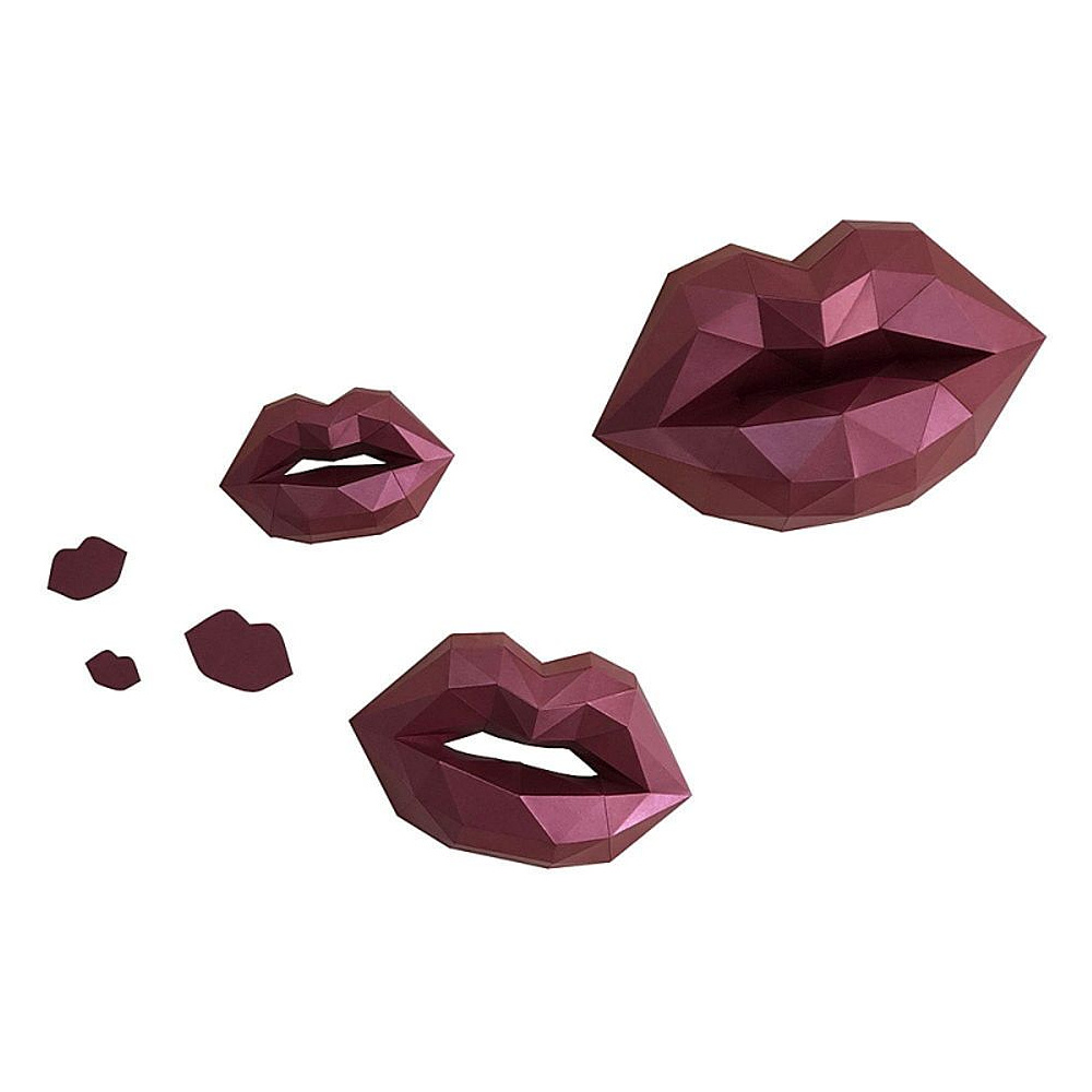 Набор для 3D моделирования "Поцелуй", темно-красный