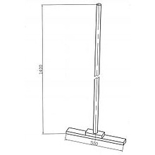 Швабра деревянная с черенком 50x6 см