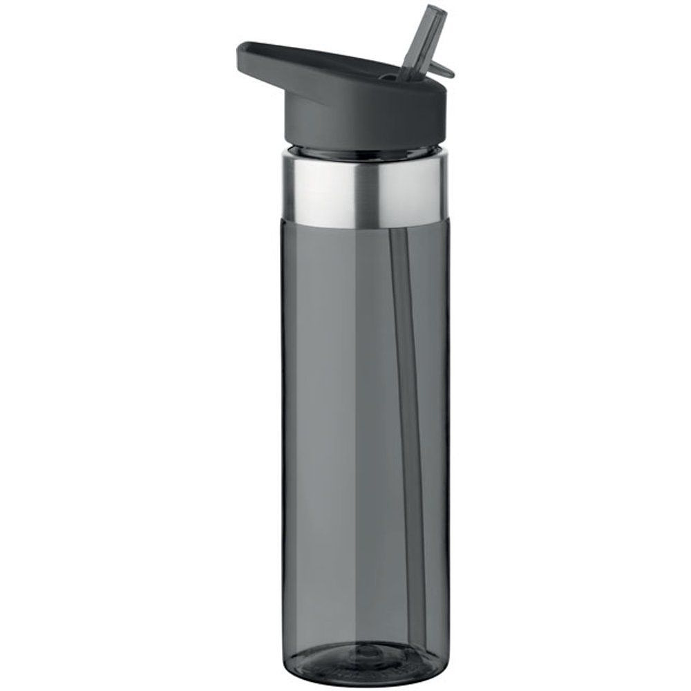 Бутылка для воды "Sicilia", пластик, металл, 650 мл, прозрачный серый