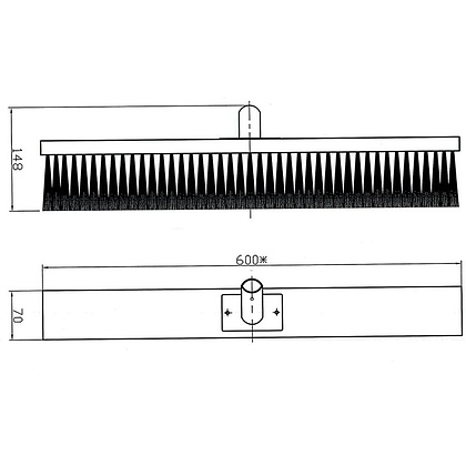Щетка-швабра для пола бытовая деревянная, 60 см - 2