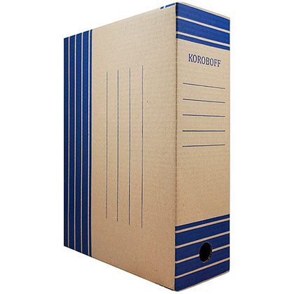Коробка архивная "Koroboff", 80x322x240 мм, синий - 2