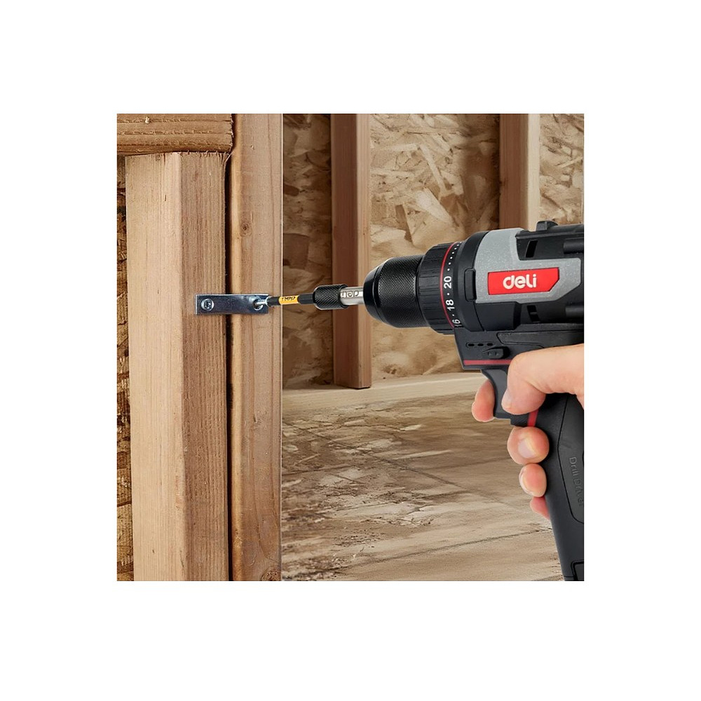 Держатель бит (насадок) Deli YS EDL107401, магнитный, набор 2 шт., 60мм, 1/4", с фиксатором - 3