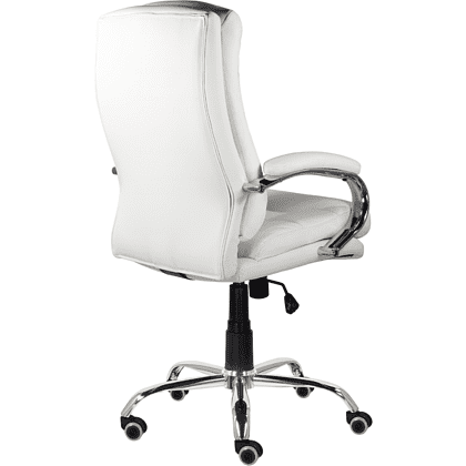 Кресло для руководителя "UTFC Бруно CH-707", хром, экокожа S-0402, белый - 4