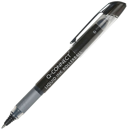 Ручка-роллер "Q-CONNECT", 0.5 мм, черный, стерж. черный