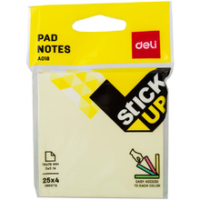 Бумага для заметок на клейкой основе "Deli", 76x76 мм, 100 листов, ассорти
