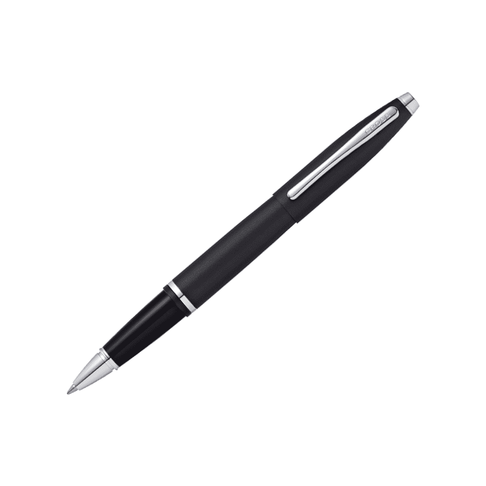 Ручка-роллер "Cross Calais Matte Black", 0.7 мм, черный, стерж. черный