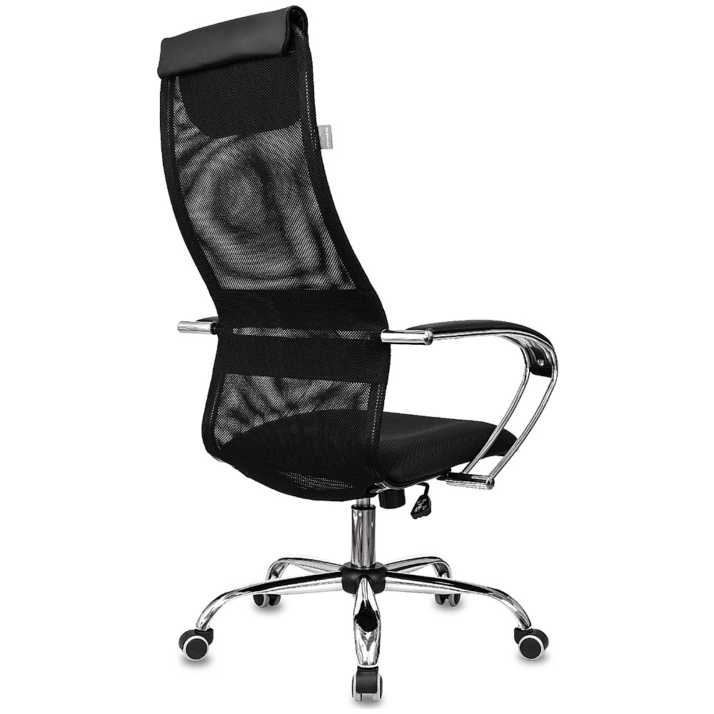 Кресло руководителя "Бюрократ CH-607SL TW-01 Neo Black", сетчатая ткань, хром, черный - 6