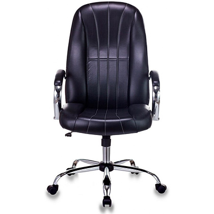 Кресло для руководителя Бюрократ T-898SL черный Leather Venge Black, эко.кожа, металл - 2