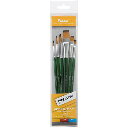 Набор кистей для рисования "Pinax Creative line", синтетика, 6 шт.