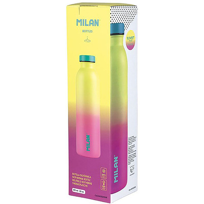 Бутылка термическая "Sunset series" Milan, металл, 591 мл, желто-розовый - 2