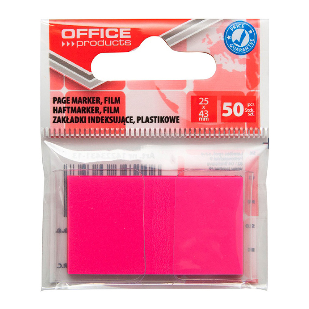 Закладки "Office products", 50 штук, ярко-розовый