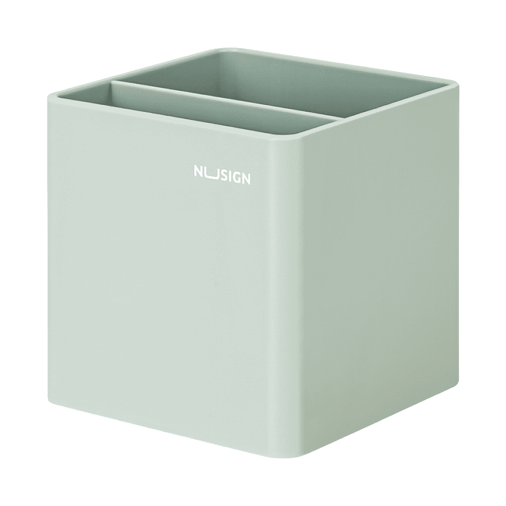 Подставка для ручек "Nusign", пластик, 2 деления, зеленый