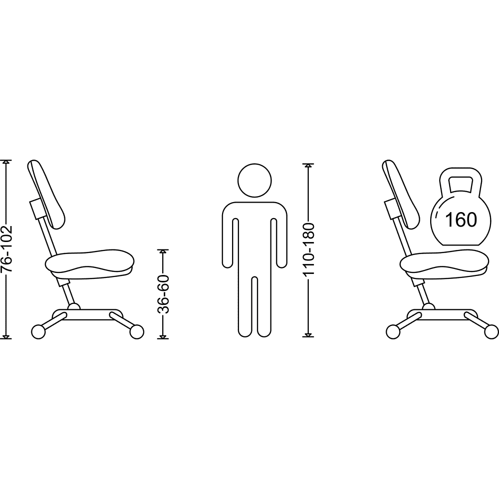Кресло детское SingBee Cobee 138, ткань, розовый пудровый, пластик, корпус серый, подставка для ног, с чехлом серым - 13