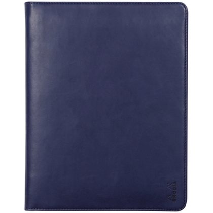 Папка деловая "Rhodiarama", 19,5x25,5 см, на молнии, полуночный синий