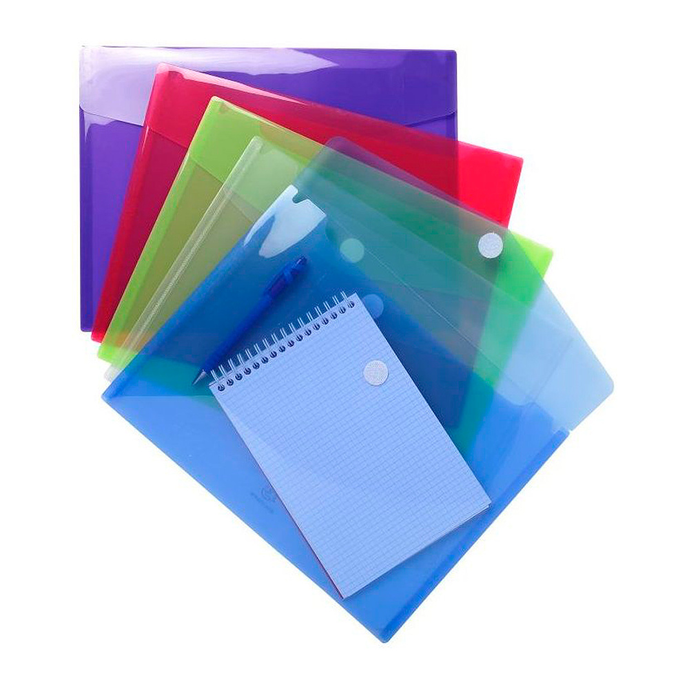 Папка-конверт на липучке "Velcro", A4, ассорти