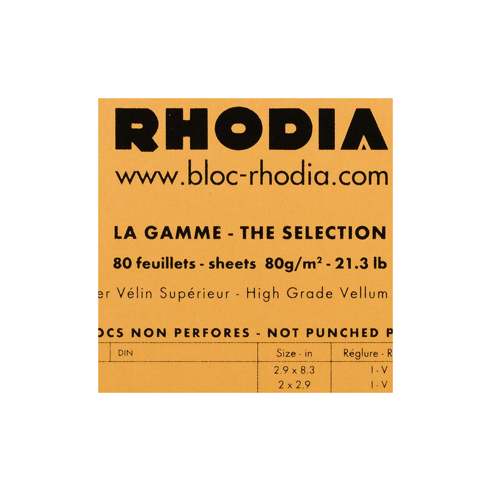 Блокнот "Rhodia", A5, 80 листов, клетка, оранжевый - 2
