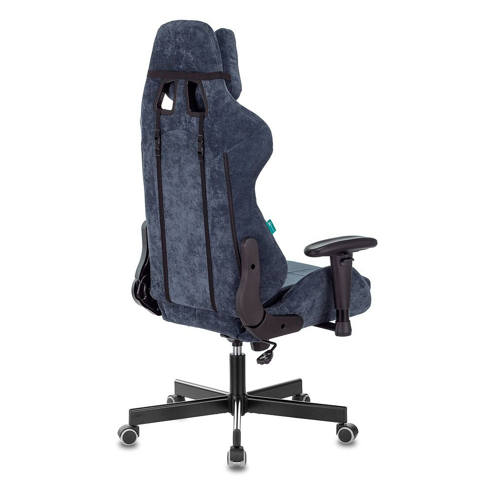 Кресло игровое Zombie "VIKING KNIGHT Fabric", ткань, металл, синий - 4