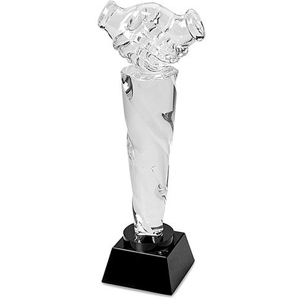 Награда 115*295 мм "Рукопожатие" стекл., прозрачный